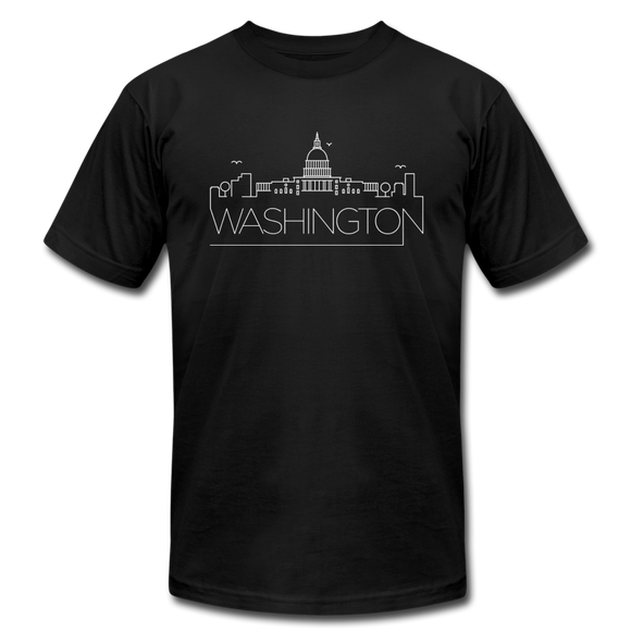 Washington DC T-Shirt - Skyline Unisex Washington DC T Shirt - black