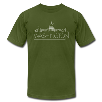 Washington DC T-Shirt - Skyline Unisex Washington DC T Shirt - olive