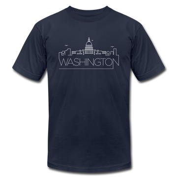 Washington DC T-Shirt - Skyline Unisex Washington DC T Shirt - navy