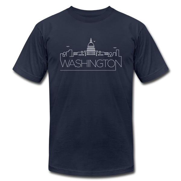 Washington DC T-Shirt - Skyline Unisex Washington DC T Shirt - navy