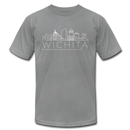 Wichita, Kansas T-Shirt - Skyline Unisex Wichita T Shirt - slate