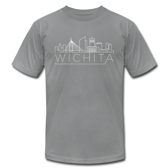 Wichita, Kansas T-Shirt - Skyline Unisex Wichita T Shirt - slate
