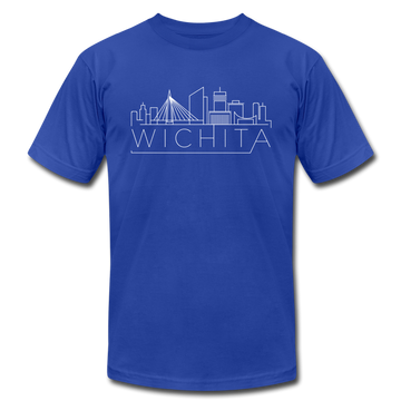 Wichita, Kansas T-Shirt - Skyline Unisex Wichita T Shirt - royal blue