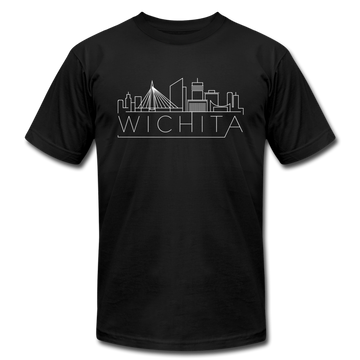 Wichita, Kansas T-Shirt - Skyline Unisex Wichita T Shirt - black