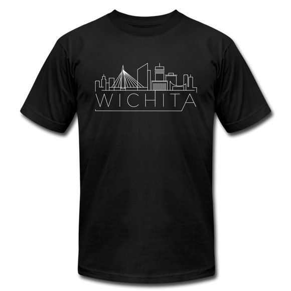 Wichita, Kansas T-Shirt - Skyline Unisex Wichita T Shirt - black
