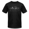 Wichita, Kansas T-Shirt - Skyline Unisex Wichita T Shirt - black