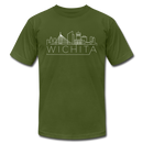 Wichita, Kansas T-Shirt - Skyline Unisex Wichita T Shirt - olive