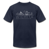 Wichita, Kansas T-Shirt - Skyline Unisex Wichita T Shirt - navy
