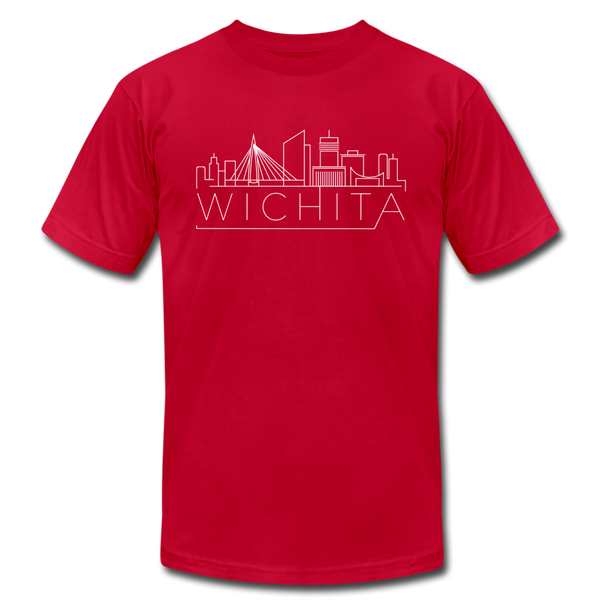 Wichita, Kansas T-Shirt - Skyline Unisex Wichita T Shirt - red
