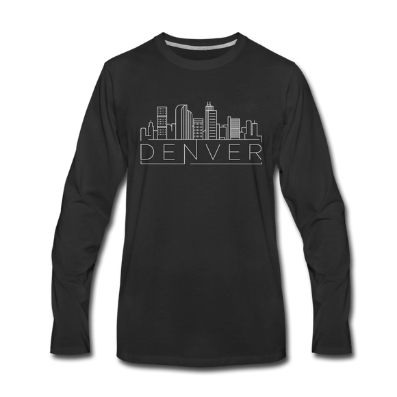 Denver, Colorado Long Sleeve T-Shirt - Skylines Unisex Denver Long Sleeve Shirt - black