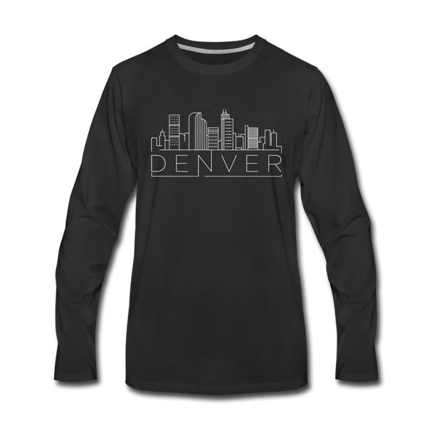 Denver, Colorado Long Sleeve T-Shirt - Skylines Unisex Denver Long Sleeve Shirt - black