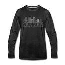 Denver, Colorado Long Sleeve T-Shirt - Skylines Unisex Denver Long Sleeve Shirt - charcoal gray