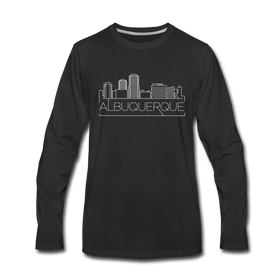 Albuquerque, New Mexico Long Sleeve T-Shirt - Skylines Unisex Albuquerque Long Sleeve Shirt - black