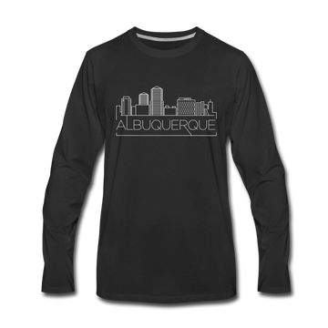 Albuquerque, New Mexico Long Sleeve T-Shirt - Skylines Unisex Albuquerque Long Sleeve Shirt - black