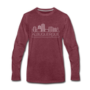 Albuquerque, New Mexico Long Sleeve T-Shirt - Skylines Unisex Albuquerque Long Sleeve Shirt - heather burgundy