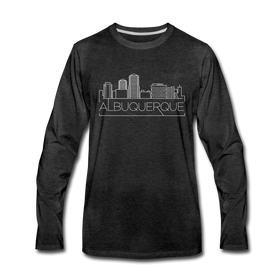 Albuquerque, New Mexico Long Sleeve T-Shirt - Skylines Unisex Albuquerque Long Sleeve Shirt - charcoal gray