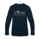 Albuquerque, New Mexico Long Sleeve T-Shirt - Skylines Unisex Albuquerque Long Sleeve Shirt - deep navy