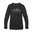 Atlanta, Georgia Long Sleeve T-Shirt - Skylines Unisex Atlanta Long Sleeve Shirt - black
