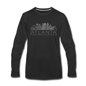 Atlanta, Georgia Long Sleeve T-Shirt - Skylines Unisex Atlanta Long Sleeve Shirt - black