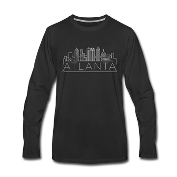 Atlanta, Georgia Long Sleeve T-Shirt - Skylines Unisex Atlanta Long Sleeve Shirt - black