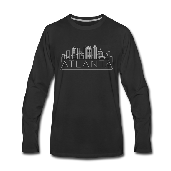 Atlanta, Georgia Long Sleeve T-Shirt - Skylines Unisex Atlanta Long Sleeve Shirt - black