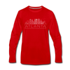 Atlanta, Georgia Long Sleeve T-Shirt - Skylines Unisex Atlanta Long Sleeve Shirt - red