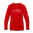Atlanta, Georgia Long Sleeve T-Shirt - Skylines Unisex Atlanta Long Sleeve Shirt - red
