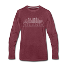 Atlanta, Georgia Long Sleeve T-Shirt - Skylines Unisex Atlanta Long Sleeve Shirt - heather burgundy