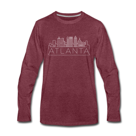 Atlanta, Georgia Long Sleeve T-Shirt - Skylines Unisex Atlanta Long Sleeve Shirt - heather burgundy