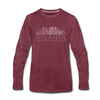 Atlanta, Georgia Long Sleeve T-Shirt - Skylines Unisex Atlanta Long Sleeve Shirt - heather burgundy