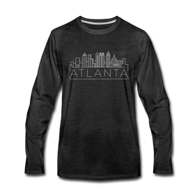 Atlanta, Georgia Long Sleeve T-Shirt - Skylines Unisex Atlanta Long Sleeve Shirt - charcoal gray