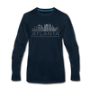 Atlanta, Georgia Long Sleeve T-Shirt - Skylines Unisex Atlanta Long Sleeve Shirt - deep navy