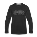 Anchorage, Alaska Long Sleeve T-Shirt - Skylines Unisex Anchorage Long Sleeve Shirt - black
