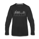 Austin, Texas Long Sleeve T-Shirt - Skylines Unisex Austin Long Sleeve Shirt - black