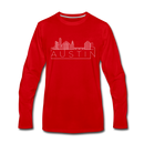 Austin, Texas Long Sleeve T-Shirt - Skylines Unisex Austin Long Sleeve Shirt - red