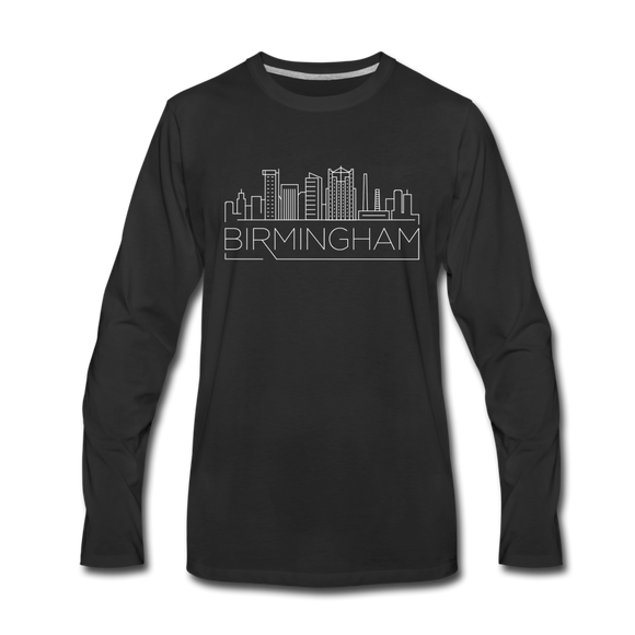 Birmingham, Alabama Long Sleeve T-Shirt - Skylines Unisex Birmingham Long Sleeve Shirt - black