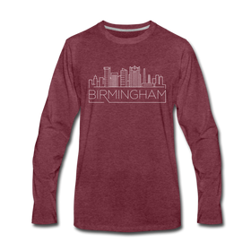 Birmingham, Alabama Long Sleeve T-Shirt - Skylines Unisex Birmingham Long Sleeve Shirt