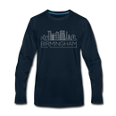 Birmingham, Alabama Long Sleeve T-Shirt - Skylines Unisex Birmingham Long Sleeve Shirt - deep navy