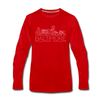 Baltimore, Maryland Long Sleeve T-Shirt - Skylines Unisex Baltimore Long Sleeve Shirt - red