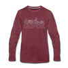Baltimore, Maryland Long Sleeve T-Shirt - Skylines Unisex Baltimore Long Sleeve Shirt - heather burgundy
