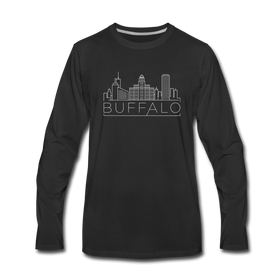 Buffalo, New York Long Sleeve T-Shirt - Skylines Unisex Buffalo Long Sleeve Shirt - black