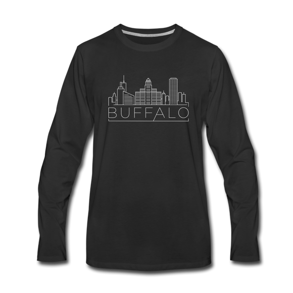 Buffalo, New York Long Sleeve T-Shirt - Skylines Unisex Buffalo Long Sleeve Shirt - black