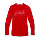 Buffalo, New York Long Sleeve T-Shirt - Skylines Unisex Buffalo Long Sleeve Shirt - red