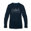 Buffalo, New York Long Sleeve T-Shirt - Skylines Unisex Buffalo Long Sleeve Shirt - deep navy
