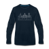 Buffalo, New York Long Sleeve T-Shirt - Skylines Unisex Buffalo Long Sleeve Shirt - deep navy