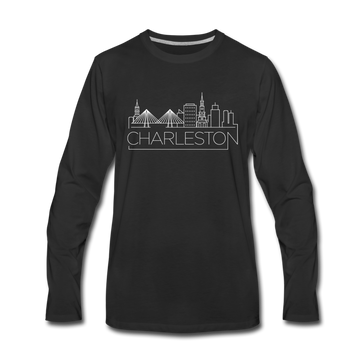 Charleston, South Carolina Long Sleeve T-Shirt - Skylines Unisex Charleston Long Sleeve Shirt - black