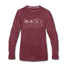 Charleston, South Carolina Long Sleeve T-Shirt - Skylines Unisex Charleston Long Sleeve Shirt - heather burgundy