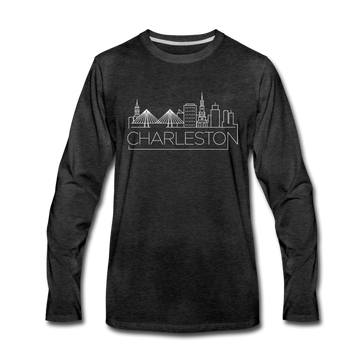 Charleston, South Carolina Long Sleeve T-Shirt - Skylines Unisex Charleston Long Sleeve Shirt - charcoal gray