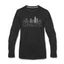 Charlotte, North Carolina Long Sleeve T-Shirt - Skylines Unisex Charlotte Long Sleeve Shirt - black