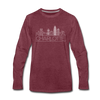 Charlotte, North Carolina Long Sleeve T-Shirt - Skylines Unisex Charlotte Long Sleeve Shirt - heather burgundy